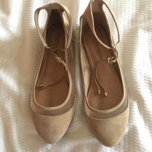 Christian Siriano Tan Ballet Flats